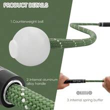 Rope Swing Trainer, Swing Training Aid, Professional Swing Rope Training Aid To Improve Speed, Tempo, Rhythm, Flexibility, Strength, Warm - Practice Equipment Golfers - ban đầu - Xem 5
