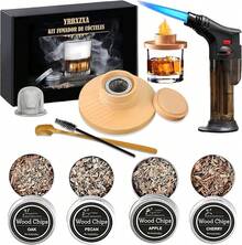 YRBXZXA Kit Coctelería 10Pcs, Ahumador de Cocteles, Juego de Whisky Ahumado, con 4 Sabor Ahumado, Ahumador de Cocteles con Antorcha, Regalos para Hombre - kit Cocteles(con Soplete de Cocina) - Ver 13