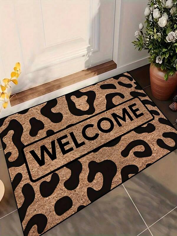 1 قطعة سجادة ترحيب بنمط النمر، سجادة صغيرة مناسبة لديكور العطلات، الديكور اليومي، ديكور الغرفة، غرفة المعيشة، غرفة النوم، المطبخ، المكتب، ديكور المزرعة القديم للداخل/الخارج، ديكور المنزل، الخريف/الشتاء