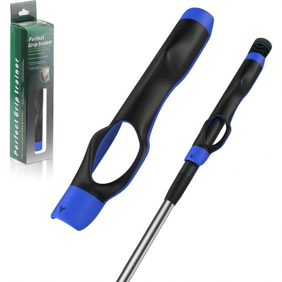 Grip Trainer, Training Aid Correcting Hand Position, Training Grip To Help Improve Swing Technique, Accessories All Clubs - 藍色和黑色 - 查看 1