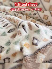 1 tấm bọc nệm dày, mềm mại, thoáng khí, in hình bông tuyết (Kích thước đôi), ấm áp khi chạm vào, thấm hút ẩm, bảo vệ nệm chống trượt, dễ tháo rời và giặt bằng máy, phù hợp với mọi mùa, độ sâu 11 inch - Hình học ánh trăng - Xem 8