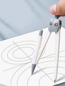 Set de 10 piezas de compás y regla, suministros de aprendizaje para estudiantes, para uso en exámenes, incluye regla, triángulo, transportador, portapapeles, estilo aleatorio, artículos de papelería, regalos de Navidad, de vuelta a la escuela