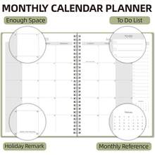 Monthly Planner 2025-2027, July 2025 - June 2027, X 9, 2 Year Calendar 2025-2027 Monthly Planner, 24 Month Calendar School & Office - 米色 - 查看 3