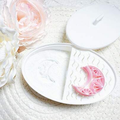 1 pieza Caja de almacenamiento de almidón de maíz, adecuada para evitar la adhesión de moldes de arcilla blanda