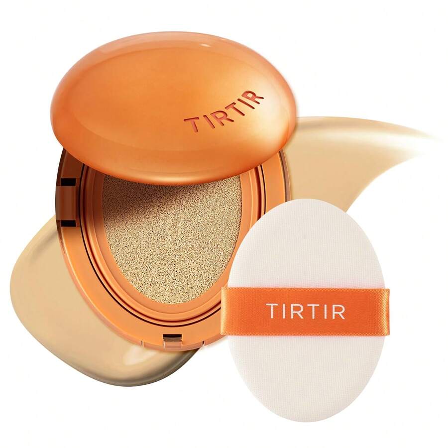 TIRTIR [*Mini Size*] Mask Fit Ai Filter Cushion Foundation 4.5g | AI-Like Semi-Matte Finish - Up To 72-Hour Medium To Full Coverage Korean BB Cushion Make Up Beauty, #24W Soft Beige - 24W 柔和米色 - 查看 1