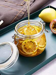 1 件玻璃密封罐/罐，腌菜/咸菜罐，蜂蜜罐，糖储存罐，密封罐，空瓶，500ml/750ml/1000ml，适合家庭使用 - 透明 - 查看 6