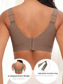 2pcs Shaping Yoga Bra Set For Women, Comfortable Breathable Wireless Full Cup Bra