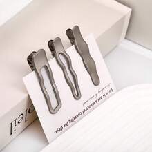 2pcs Metal Texture Hair Clips Set, Side Bangs Clips, Decorative Hair Accessories, Daily Wear, Makeup Essential, Hip Hop Y2K Chic, Minimalist Hair Clips