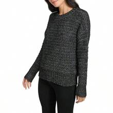 Pull Over Sweater Sudadera Mujer - M + Combo Negro/Plata - Ver 3