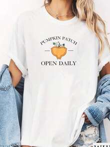 100% Pure Cotton Pumpkin Patch Mepilex Halloween Wound Care Nurse Autumn Fall T-Shirt Printed T-Shirts For Women - 白色 - 查看 6