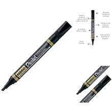 Marcador Permanente de Cincel en Blíster - Negro, Larga Duración, Modelo N860BP - A - Negro - Ver 2