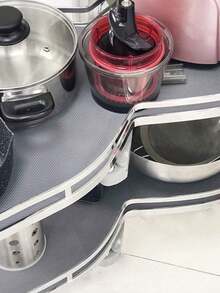 1 rolka szarej wyściółki do szuflad, wyściółka do szafek, materiał EVA, nieprzywierający, wodoodporny, olejoodporny, odporny na wilgoć, odporny na pleśń, chroni meble, nadaje się do szuflad, półek, szafek, lodówek