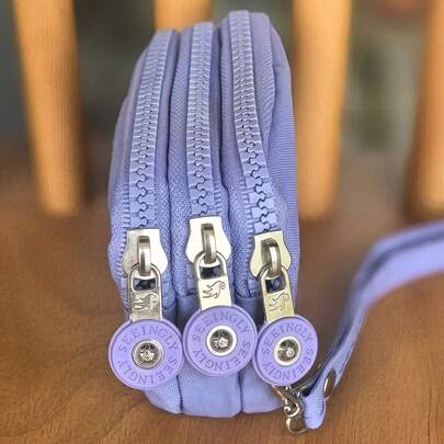 1 pieza/3 monederos con cremallera, de gran capacidad, bolsa pequeña para monedas con ranura para tarjetas, estilo retro elegante - adecuado como regalo de Navidad para mujeres, bolsa portátil para guardar llaves, monedero portátil de 3 capas para llevar en la mano, decoración colgante para mochila