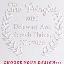 Address Embosser Seal Stamp Personalized Customized Monogram Wedding Invitiations 1 X 5/8" Design 4 - As Pic - View 2