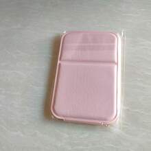 1pvc. PU Cosmetic Mirror Can Be Folded For Traveling And Has A Beautiful AppearanceHand-Held Make-Up Mirror Student Dormitory Folding Mirror FanYour Mirror