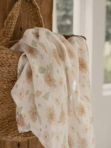 GLLQUEN BABY 6 sztuk kocyków dla chłopców, bawełniane muślinowe kocyki do otulania dla dziewczynek, oddychające i miękkie, cienkie kocyki dla niemowląt, podwójnie chłonne, otulacze dla niemowląt, certyfikat Oeko-Tex - Brązowy - Zobacz 7