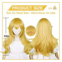 Aicos Princess Wig Set For Girls Blonde Curly Cosplay Wig With Crown, Earrings & Brooch – Halloween Dress-Up Accessories{"Size_name":"22in--Length"} - 22in--Chiều dài[Trẻ em] - Xem 1