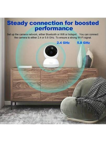 1pc Camera Security 5G Wireless Wifi 3K High Definition 5MP Camera, AI Intelligent Human Tracking Motion Detection, 2.4G/5G Alarm Push, Video Surveillance, Slimme Home PTZ Indoor Outdoor Two Way Audio Security, Baby/Pet/Home/Office Monitoring view 6