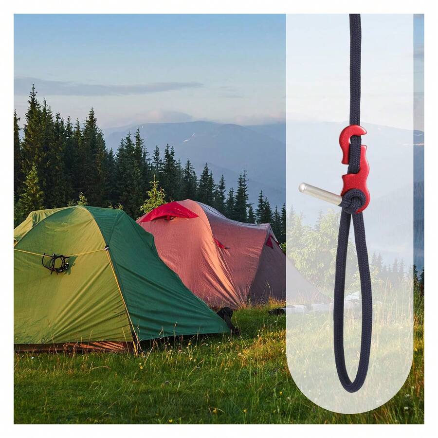 Guyline Spanner Aluminium-Legierung Guyline Seilspanner Zeltleinen Spanner Paracord Spanner für Outdoor Zelt Camping Wandern Zubehör