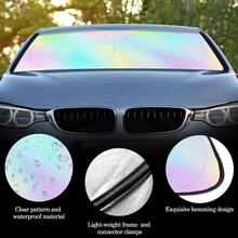 Parasol para parabrisas de auto, plegable, accesorios de auto para proteccin y rayos, proteccin para visera, universal, SUV, camioneta arco iris - Arco iris - Ver 6