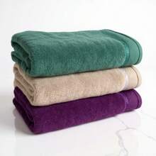 Kit Of 3 Premium Bath Towels Large And Thick Eleganz Banhão 75x150 Cm 100% Cotton - Purple - Grey - Alpes - Nhiều màu - Xem 5
