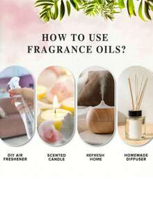 6pcs/4pcs Essential Oil Set, 8pcs/1pc Water-Soluble Aromatherapy Essential Oils, 10ml Oils In Scents Like Rose, Lavender, Vanilla, Suitable For Diffuser, Candles, Oil Burners, Humidifiers, Christmas