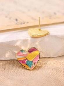 1 Paar modische, niedliche, einzigartig gestaltete, elegante funkelnde Herz-Hängeohrringe, geeignet für den täglichen Gebrauch, Feste und Partys