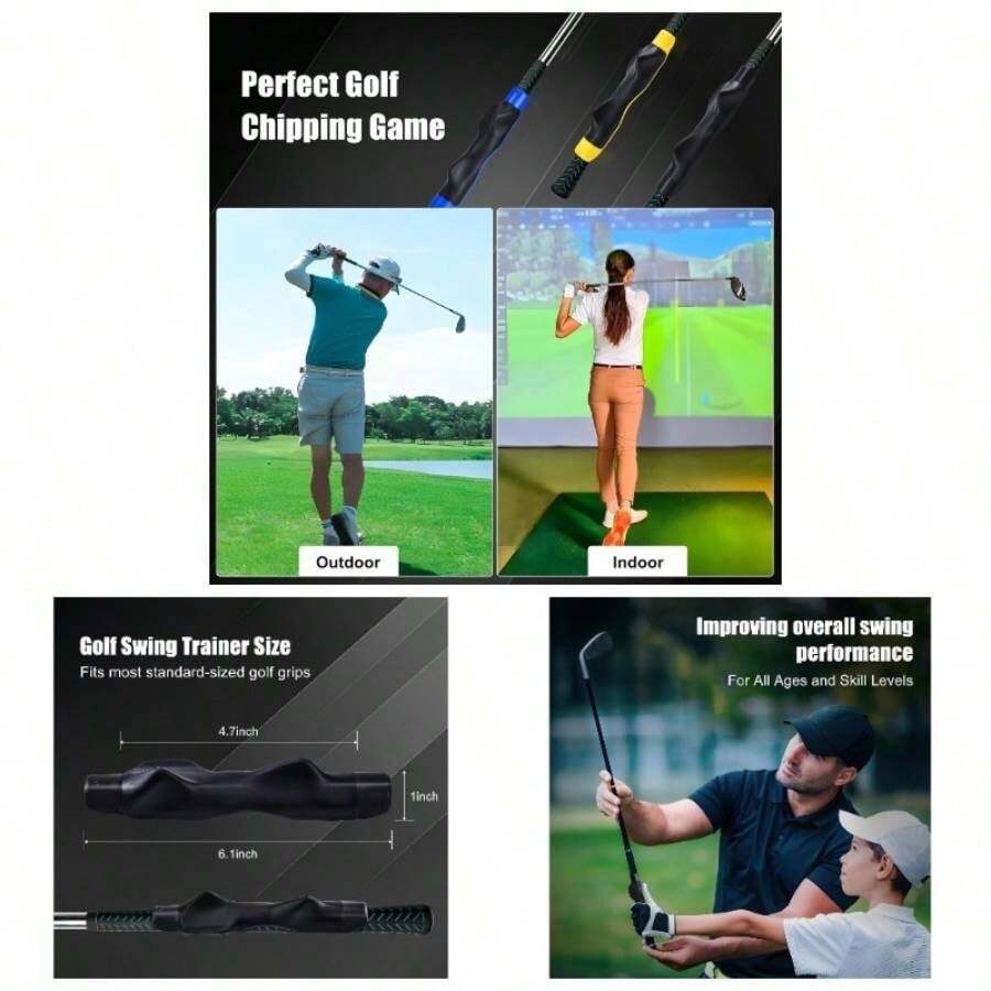 Grip Trainer Swing, Grip Trainer Training Equipment, Grip Trainer Right Hand, Training Aid To Help Train Correct Hand Position - Nâng cấp tay phải màu vàng - Xem 1