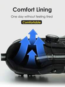 UMBURLLY Men's Safety Shoes, Anti-Smash Steel Toe, Anti-Puncture Kevlar Wear-Resistant Non-Slip Rubber Sole, Button Style, Men's Outdoor Construction Work Shoes, Workshop Industrial Safety Boots - 黑色 - 查看 6