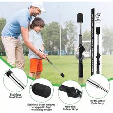 Swing Training Aid, Retractable Grip Trainer Training, Swing Trainer With Arm Band Warm - Right - Handed Grip Trainer Club Indoor Outdoor Use - Initial - View 5