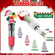 1/5/10/20 Stücke Weihnachts-Mehrfarbkugelschreiber mit 4 Farben in 1, ausziehbar 0,7mm, cartoon-süße, lustige Stifte für Weihnachtsmann, Schneemann, Schreiben, Stifte für Feiertagspartys, Schulbedarf, Studenten, Belohnung