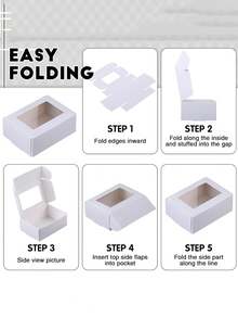 12/6pcs Soap Boxes For Homemade Packaging, Kraft Paper Snack Boxes With Window Display, For Candy, Bread, Soap Making, 3.7 X 2.6 X 1.4 Inches (White) - White - View 8