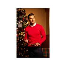 Men's Crew Neck Sweater Slim Fit Lightweight Sweatshirts Knitted Pullover For Casual Or Dressy Wear - 紅色 - 查看 4