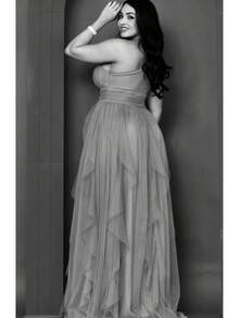 Dress For Bridesmaids For Graduation Parties, Dull Mule With Luxurious Peaked Skirt - Gỗ đỏ - Xem 2