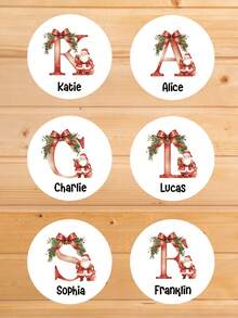 12/24/36/48/60pcs, Personalised Christmas Matt Or Gloss Sticker Labels, Christmas Stickers, Christmas Labels, Christmas Gift Labels, Christmas Decorations For Home, Holiday/Christmas Tag, All-Purpose, Solid Color, Business Casual, Ideal Gifts For Him,Ideal Gifts For Her, Wedding Favor Tag, Custom Name Card,Festive Calendar - Multicolor (Christmas Style) - View 6