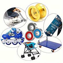 10/20 Pcs Durable Carbon Steel Ball Bearings, Smooth-Rolling Skateboard Bearings, Improve Skateboard Handling, Low Friction Rotation, Lubrication, Low Noise, Suitable For Skateboards, Longboards, Inline Skates, Roller Skates, Spinners, Suitable For Skateboarding Trick Practice And Daily Commuting - Multicolor - View 7