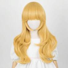 Aicos Princess Wig Set For Girls Blonde Curly Cosplay Wig With Crown, Earrings & Brooch – Halloween Dress-Up Accessories{"Size_name":"22in--Length"} - 22in--Chiều dài[Trẻ em] - Xem 7