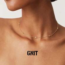 GNIT Gold-Plated Cubic Zirconia Layered Necklace: Elegant And Sophisticated, Suitable For Women, Great For Everyday Wear, Parties, And Valentine's Day