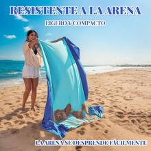 Manta De Playa para Camping, 210x 200 con 4 Ganchos Y Un Bolsillo De Almacenamiento, Lo Que Lo Hace Perfecto para Actividades Al Aire Libre, Viajes A La Playa Y Campamentos - Azul + 78 x 82 pulgadas - Ver 8