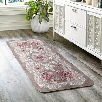 1pc Modern Doormat, Long Runner Mat, Suitable For Hallway, Living Room, Bedroom, Sunroom, Bathroom, Home Decor, Bathroom Decor