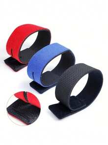 3pcs/Set Fishing Rod Straps, Multi-Color Nylon Elastic Bands, Adjustable Hook Buckle, Durable Grip For Outdoor Fishing Equipment, Fishing Rod Holder, Suitable For Casting And Fly Fishing Rod Fishing Accessories