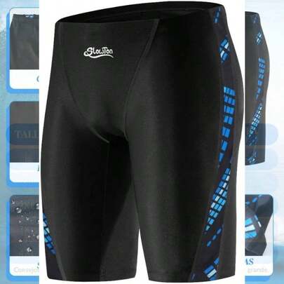 Trajes de Bao Cortos para Hombre, Proteccin UPF50 Secado Rpido Baador Corto de Natacin, Transpirable Short de Bao con Cintura Elstica, para Playa Surf Piscina Natacin Competicin