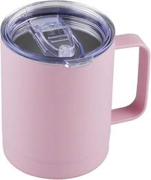 Termo De Acero Inoxidable 14 Oz (414ML) Térmico, Doble Capa, 10 Horas de Duración, Taza Para Café, Bebidas Frías y Calientes (Azul Celeste) - rosa - Ver 7