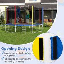 12FT Trampoline Spring Cover W/Split Design Waterproof Surface EPE Foam Padding - Multicolor - View 5
