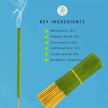 20/100/300支咖啡香竹香棒，适用于家庭空气净化、香薰、瑜伽、办公室、茶室 - 节日礼物 - 香茅 - 查看 4