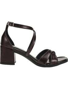 Women's Sandal Square Block Heel Shekinah Cross Straps Super Light Comfortable Modern Party Simple Elegant PVC Buckle Party 2025 - 鏽棕色 - 查看 9