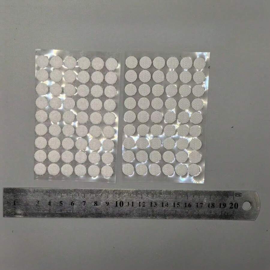 54/102/504pcs Self-Adhesive Black & White Round Hook & Loop Fastener Tape, Multi-Purpose Sticky Fastener Suitable For Home, Office, Crafts, Clothing, Diameter 1cm