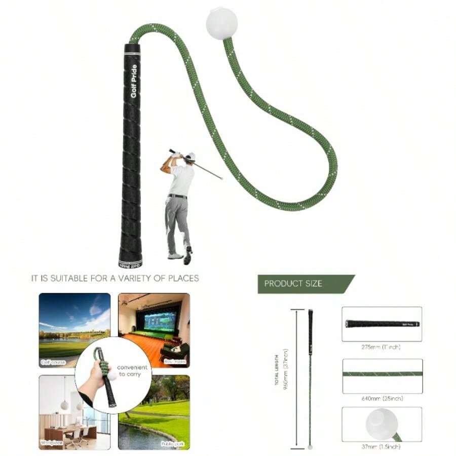 Rope Swing Trainer, Swing Training Aid, Professional Swing Rope Training Aid To Improve Speed, Tempo, Rhythm, Flexibility, Strength, Warm - Practice Equipment Golfers - ban đầu - Xem 1