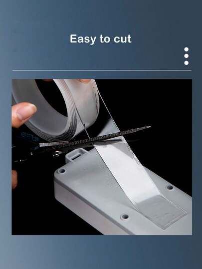 纳米双面胶带，强力/透明可移除墙贴，可重复使用加厚凝胶粘胶，用于悬挂图片、海报、地毯、照片、装饰品