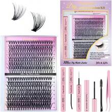 Pestaas Postizas Kit Completo 320 Piezas, Extensiones de Pestaas Naturales 30D 40D, Lash Cluster 9 - 16mm, Racimos Pestaas Rpida Aplicacin Con Unin y Sellado De Pestaas Sujecin Fuerte - Púrpura(320pcs 30D/40D) - Ver 2